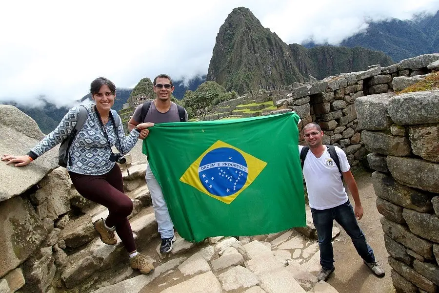 Nossos clientes brasileiros visitando Machu Picchu